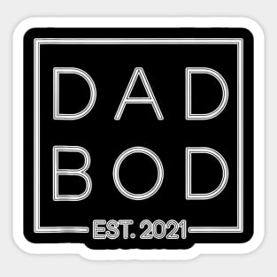 Dad Bod Est 2021 Father'S Day Gym Workout Cheat Day Sticker